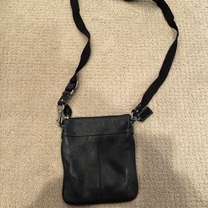 Coach Black Leather Cross Body Bag